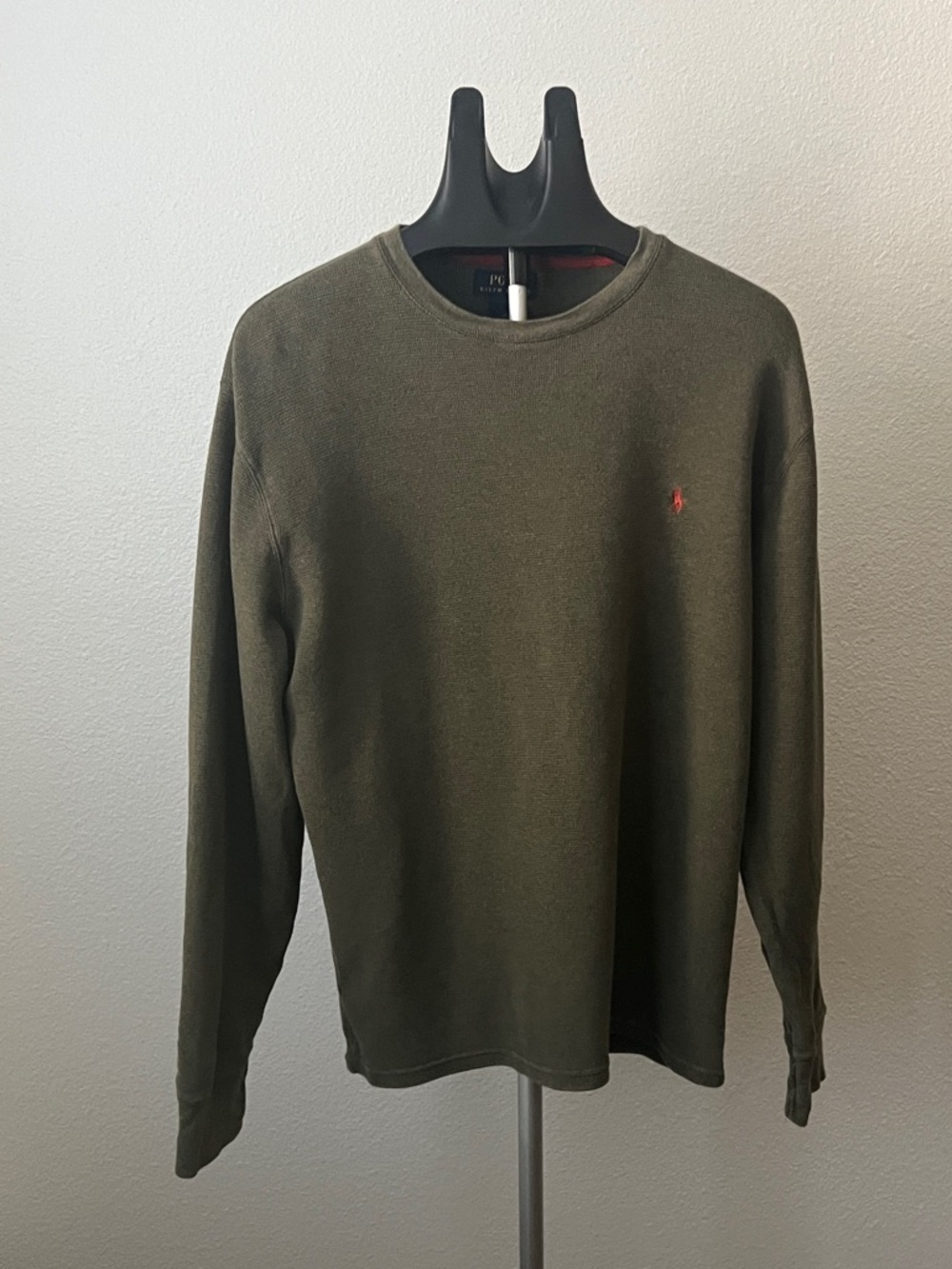 Polo by Ralph Lauren Olive Crewneck Sweater with Red  Pony Size XL